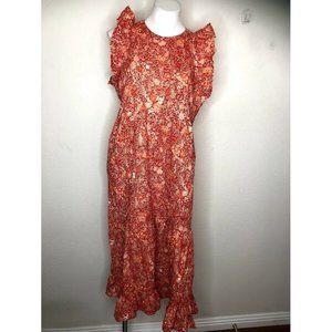 Universal Thread Women's Floral Print Ruffle Sleev